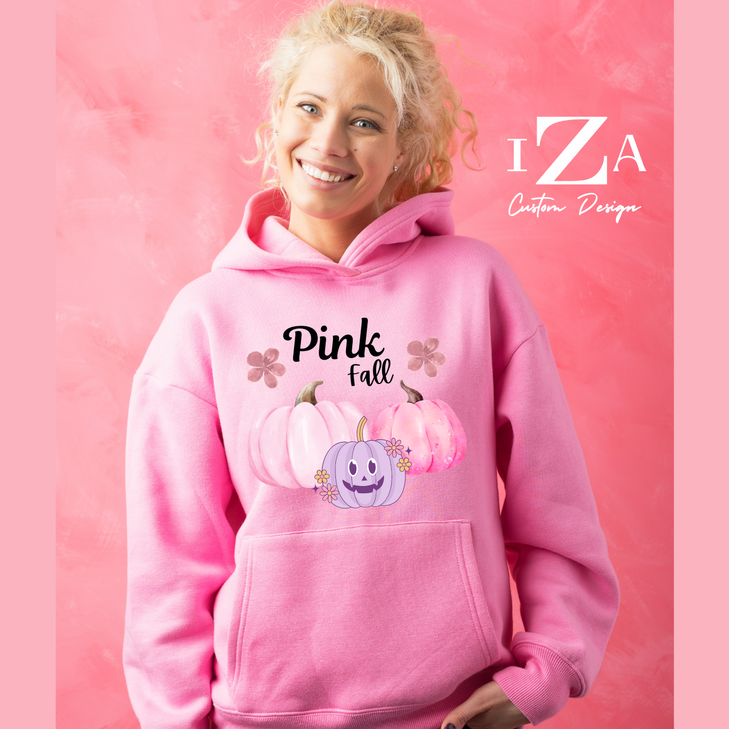 Pink Fall Woman Hoodie