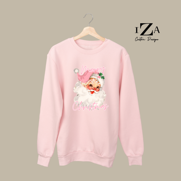 Pink Santa Woman Sweatshirt