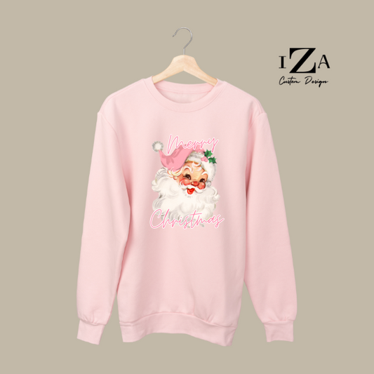 Pink Santa Woman Sweatshirt