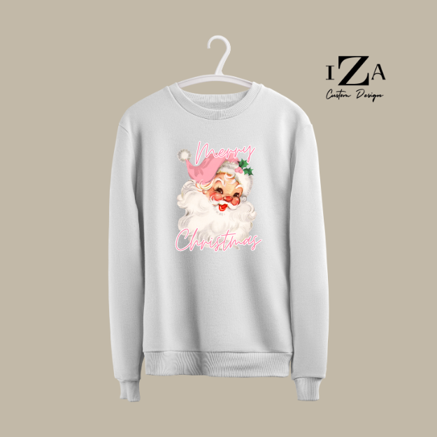 Pink Santa Woman Sweatshirt
