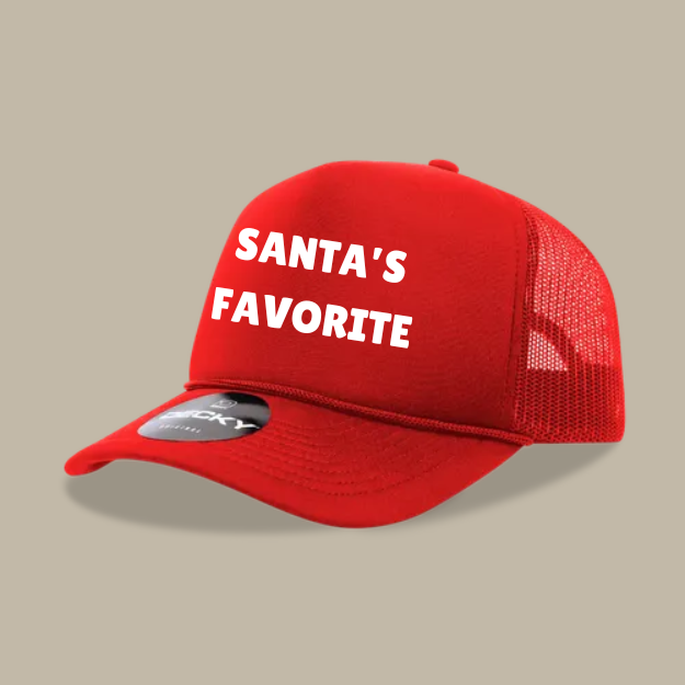 Santa's Favorite Trucker foam Hat