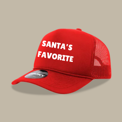 Santa's Favorite Trucker foam Hat