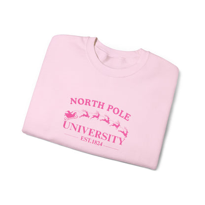 North Pole University Crewneck Sweatshirt Embroidery