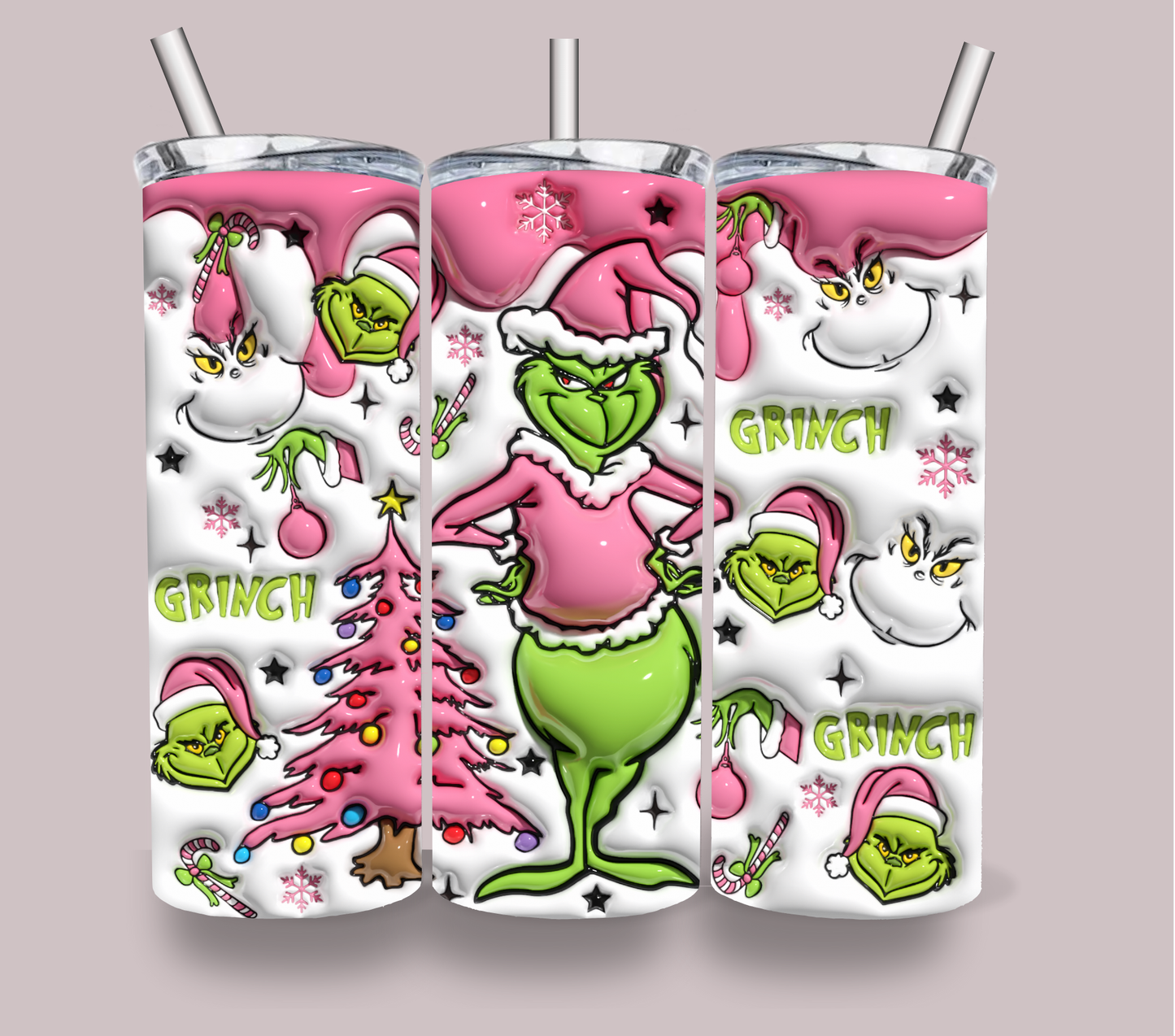 Grinch Skinny Tumbler